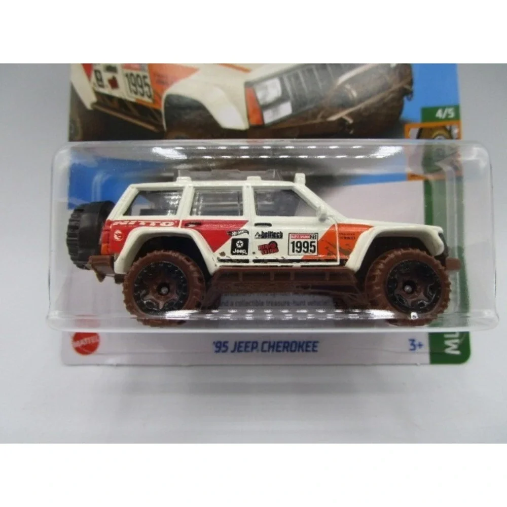 2023 Hot Wheels 95 Jeep Cherokee Treasure Hunt 1:64 Diecast Car Mud Studs